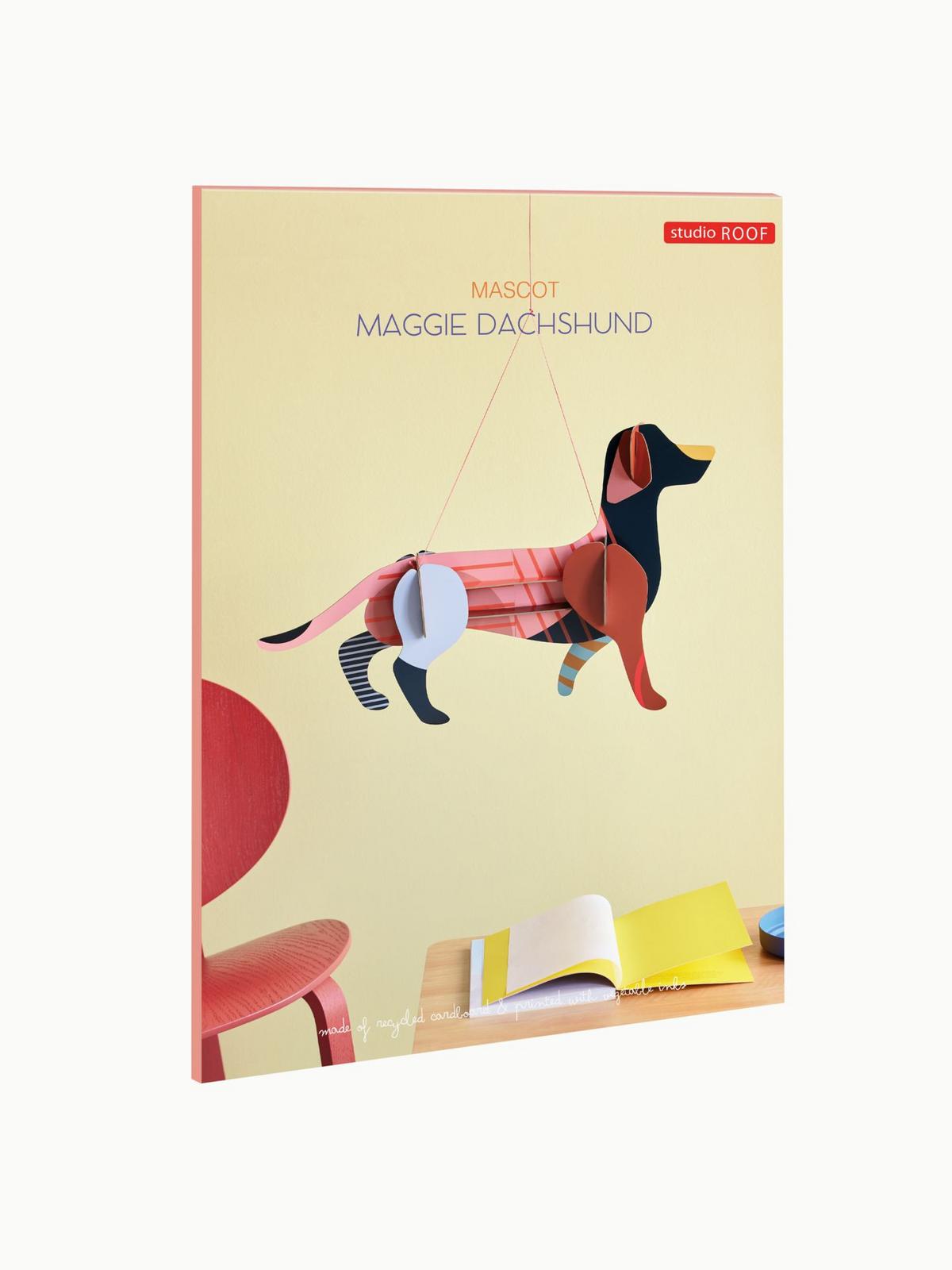 DEKOFIGUR Mobil Leucht Hund 13.6/35.3 cm - Multicolor, Wellpappe (0.55/35.3/59cm) - Studio Roof