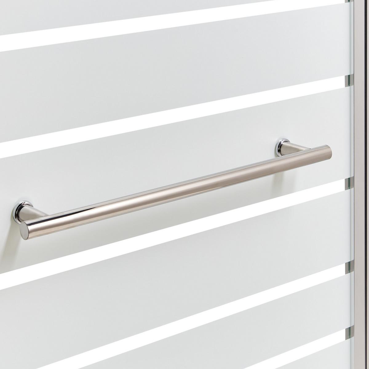 BADEWANNENAUFSATZ 140/100 cm Silber Tuapi - Transparent/Silberfarben, Glas (100/140cm) - Beliani