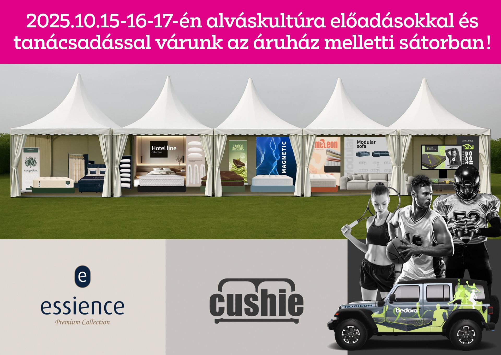 2025.10.15-16-17-én alváskultúra előadásokkal és tancsadással várunk az áruház melletti sátorban!