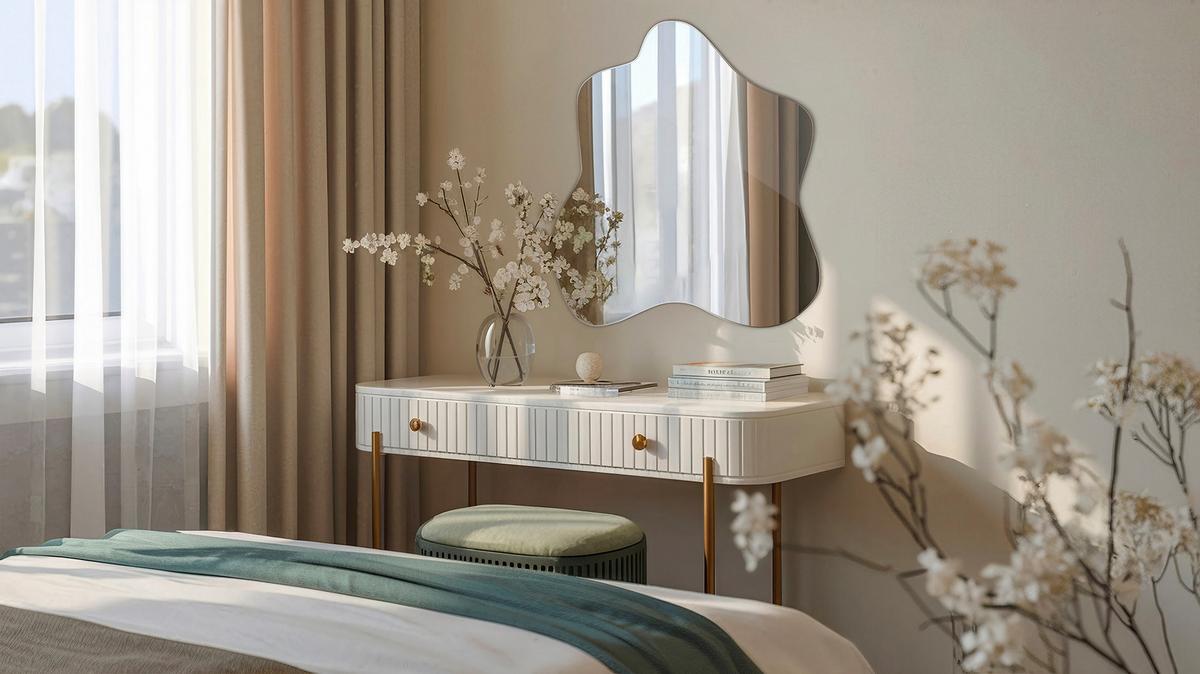 SPIEGEL 77,3 x 76,6 cm asymmetrisch - Transparent, Glas (77.3/76.6/0.4cm) - Wallfluent