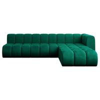 ECKSOFA modulares Sofa Darnel-L2 - 296x177x70 cm Grün - Dunkelgrün, Holzwerkstoff/Textil (296/177cm) - ALTDECOR