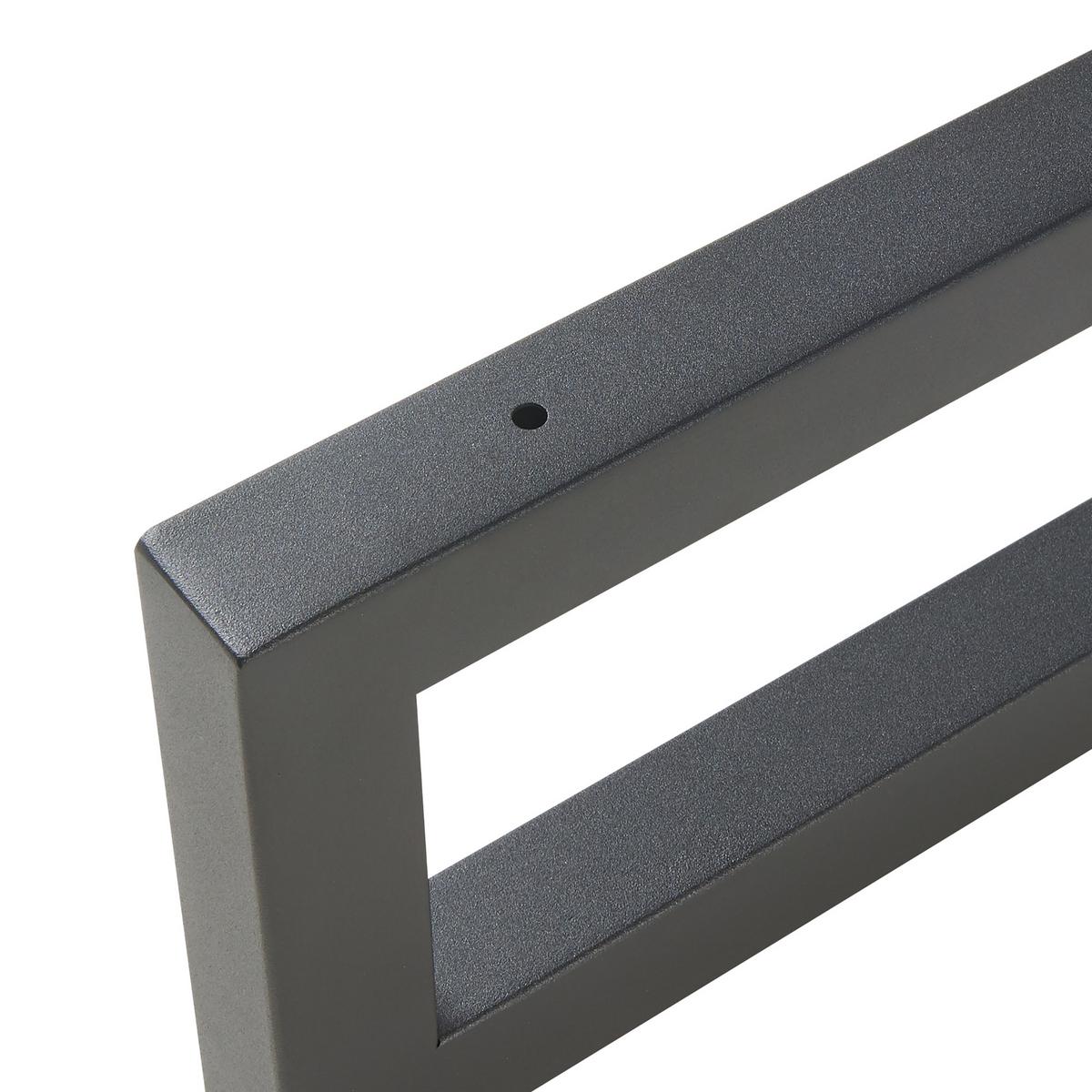 WANDKONSOLE-SET 2 TLG. Hawangen - Schwarz, Metall (4/20/50cm) - [en.casa]