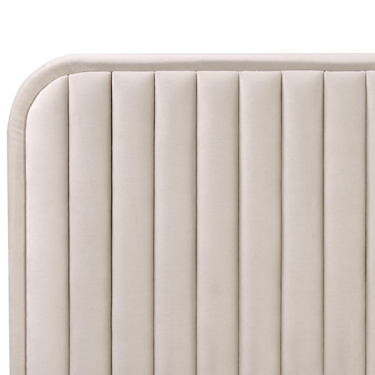 BETT mit Lattenrost 140/200 cm Beige Brin - Beige/Schwarz, Textil (140/200cm) - Beliani