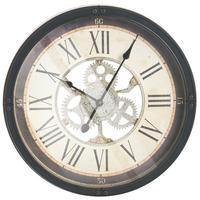 WANDUHR 50 cm Schwarz Bornos - Schwarz, Kunststoff (50/50/6cm) - Beliani