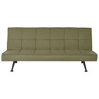 3-SITZER-SCHLAFSOFA olivgrün Hasle - Silberfarben/Grün, Textil (168/77/88cm) - Beliani