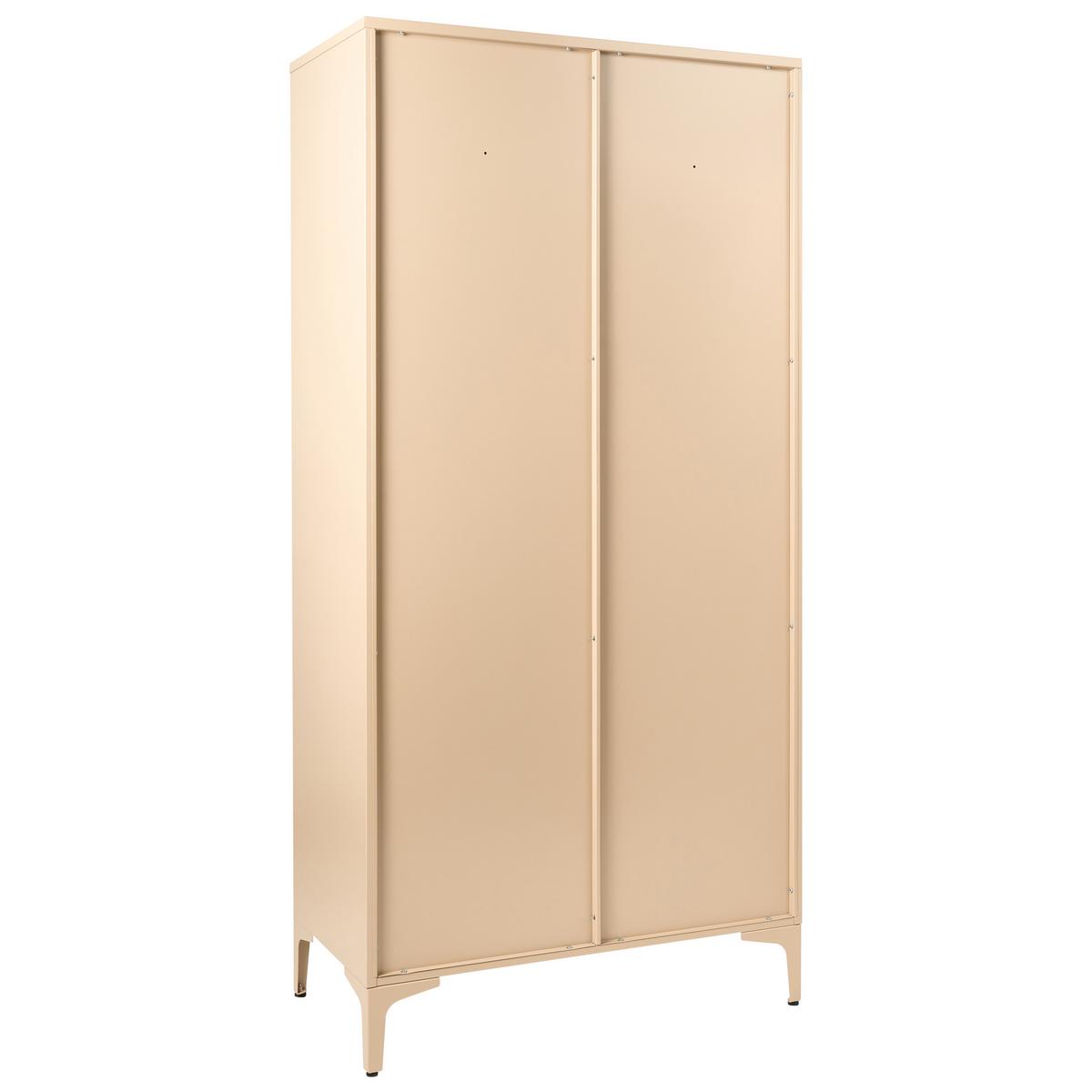 KLEIDERSCHRANK Beige Metall Ardura - Beige, Metall (85/184/45cm) - Beliani