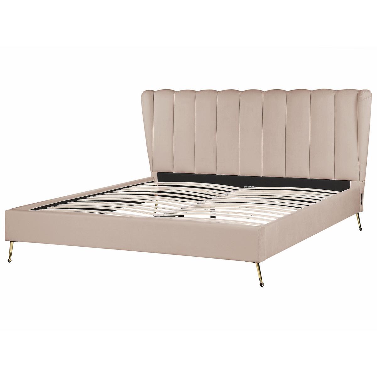 POLSTERBETT 180/200cm Taupe Miribel - Taupe, Textil (180/200cm) - Beliani