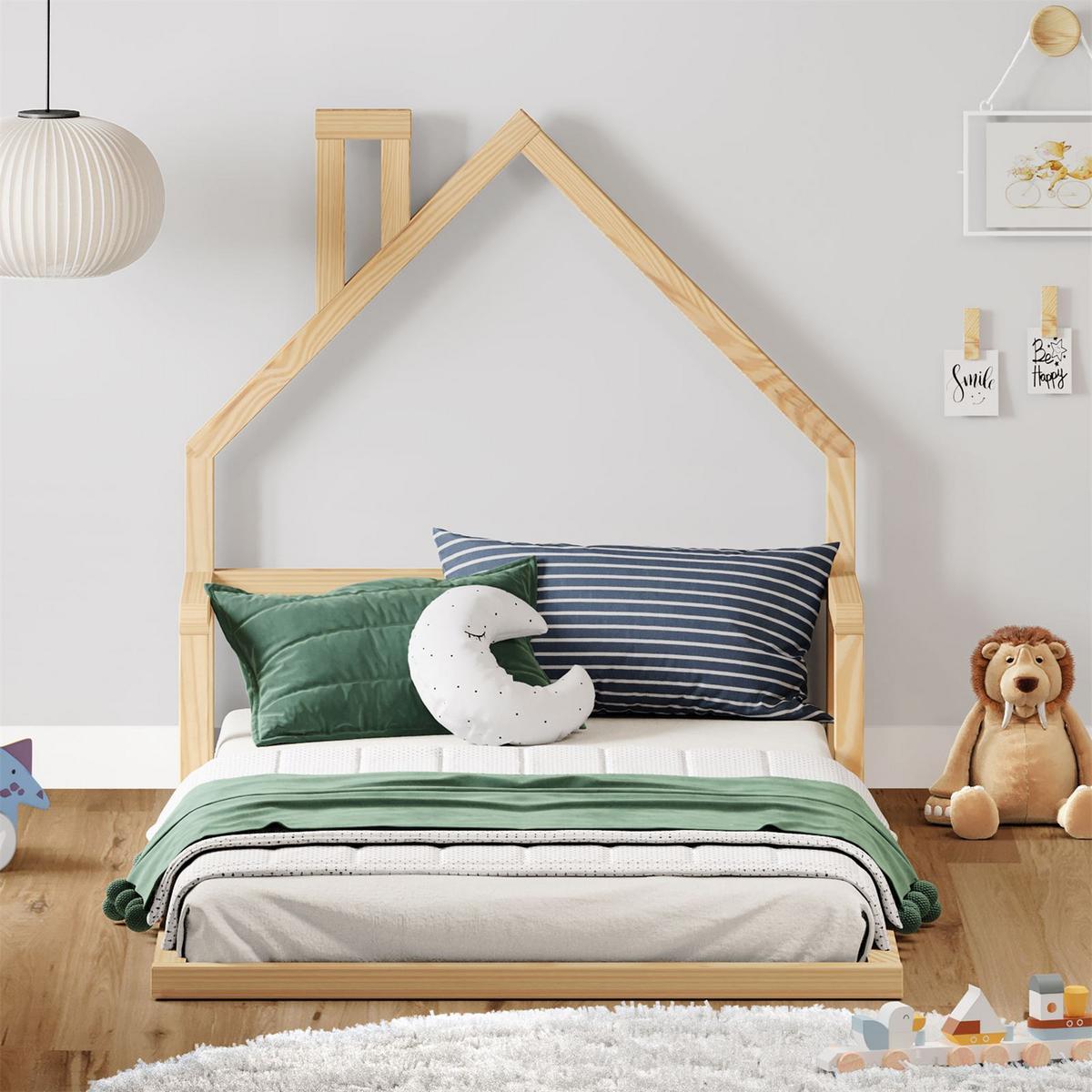 BODENBETT ELOA 90x200 cm natur - Naturfarben, Holz - IDIMEX