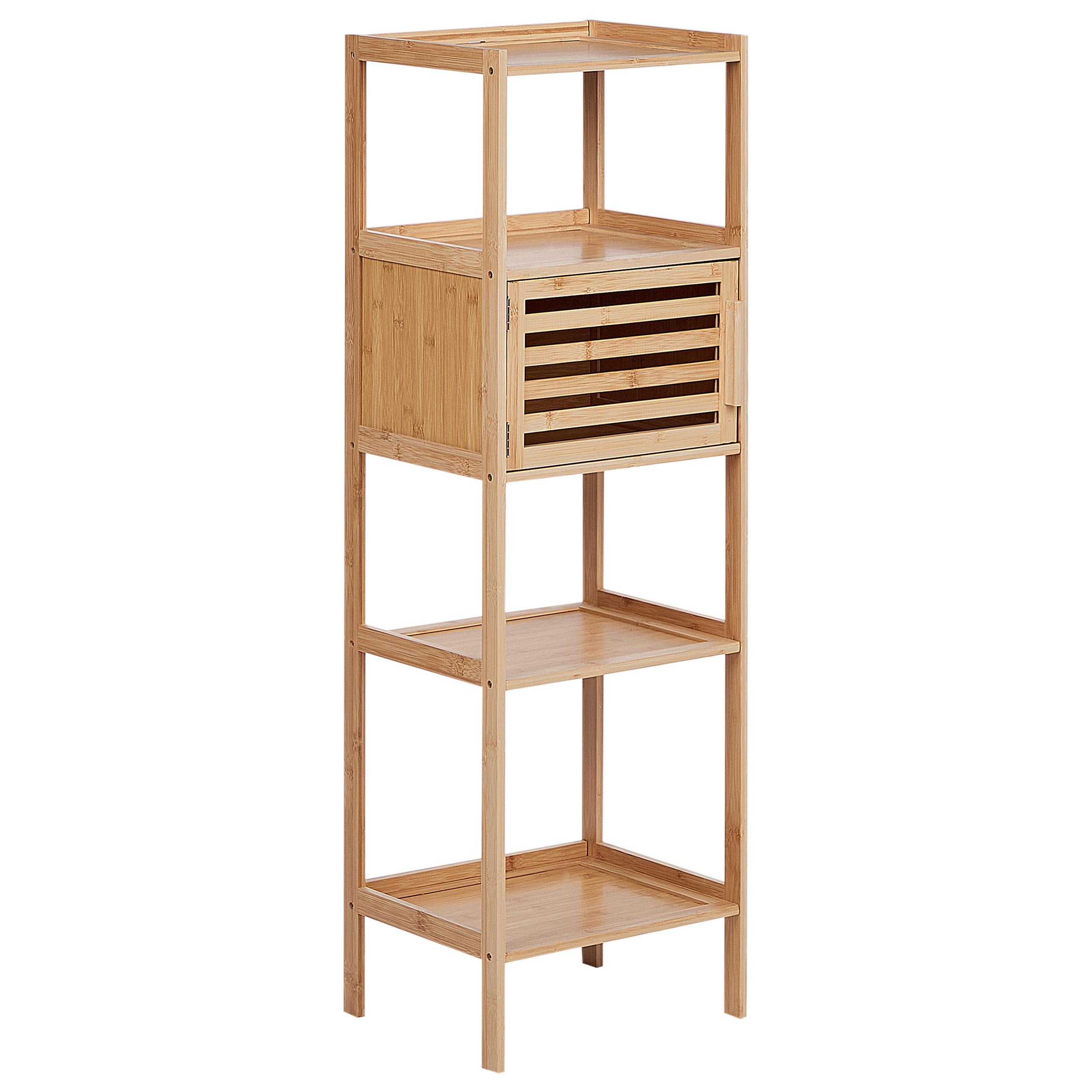 REGAL Bambus Hellbraun Lafayette - Braun, Holz (36/114/30cm) - Beliani