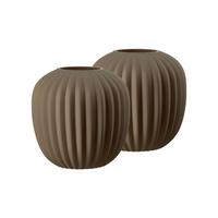 VASEN Laura braun 22 cm 2er Set - Braun, Glas (22/22cm) - Ritzenhoff Breker
