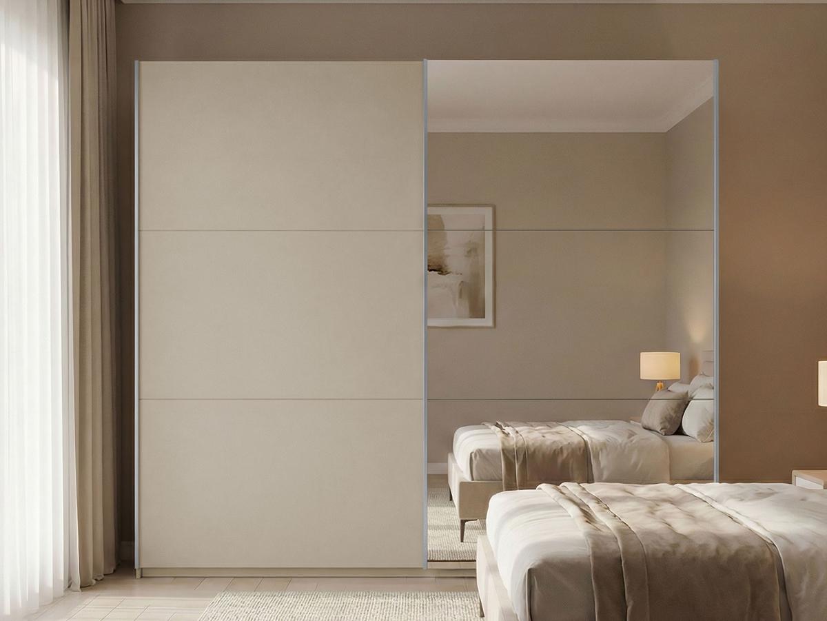 SCHIEBETÜRENSCHRANK Rodos 225 - Sandfarben, Holzwerkstoff (225/244/65cm) - MIRJAN24