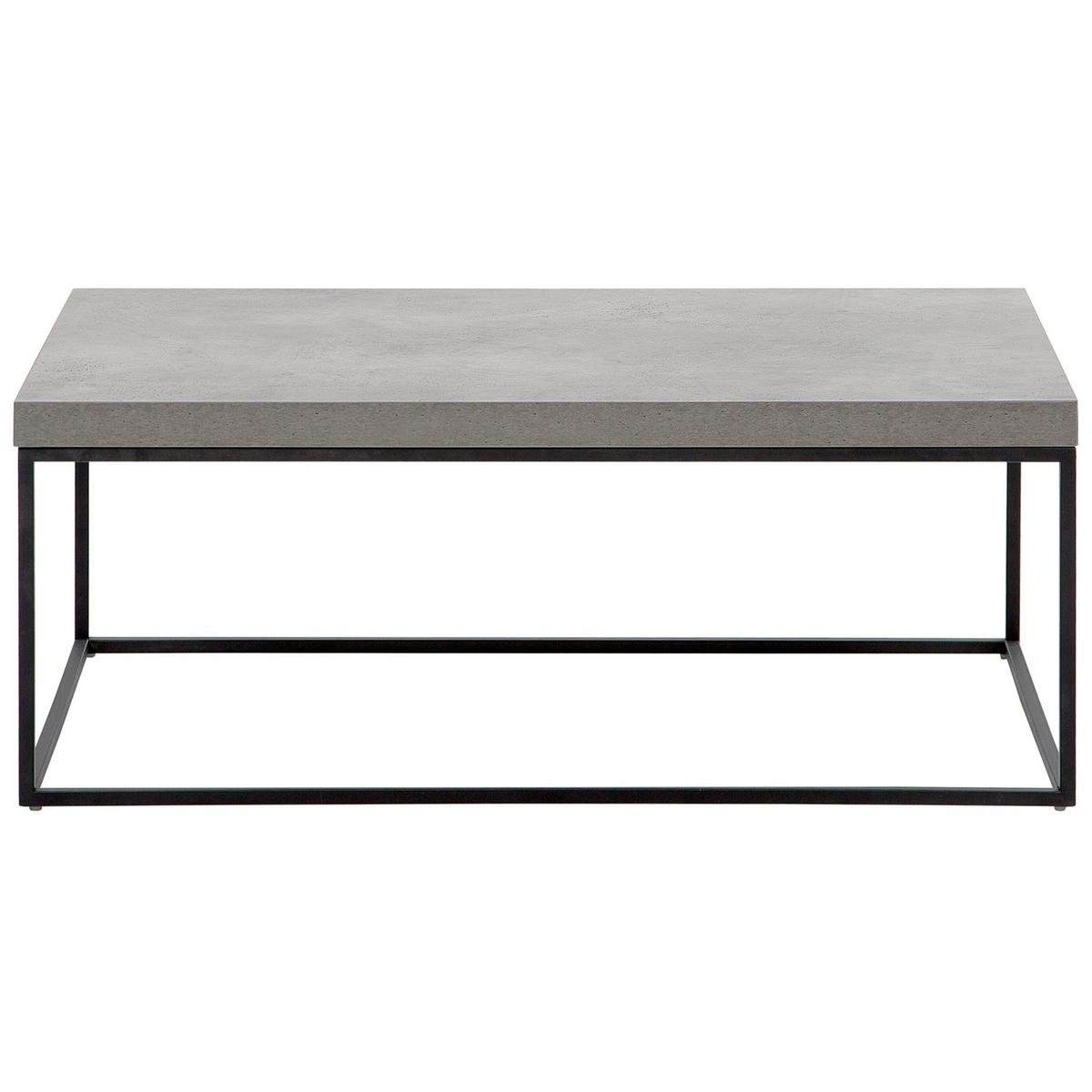 COUCHTISCH Betonoptik/schwarz 100/60/40 cm Delano - Schwarz/Grau, Holzwerkstoff (60/100/40cm) - Beliani