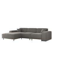 ECKSOFA Gloria In Tiffani - Grau, Holzwerkstoff/Textil (165/266cm) - Fun Möbel