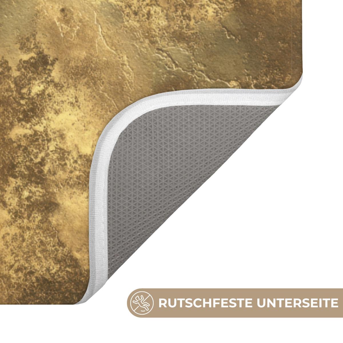 BADEMATTE Antik - Metallic-Look - Gold 60x90 cm - Goldfarben, Textil (60/90cm) - OnlyWow