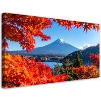 LEINWANDBILD Landschaften 80x40cm - Rot, Textil (80/40cm) - Feeby