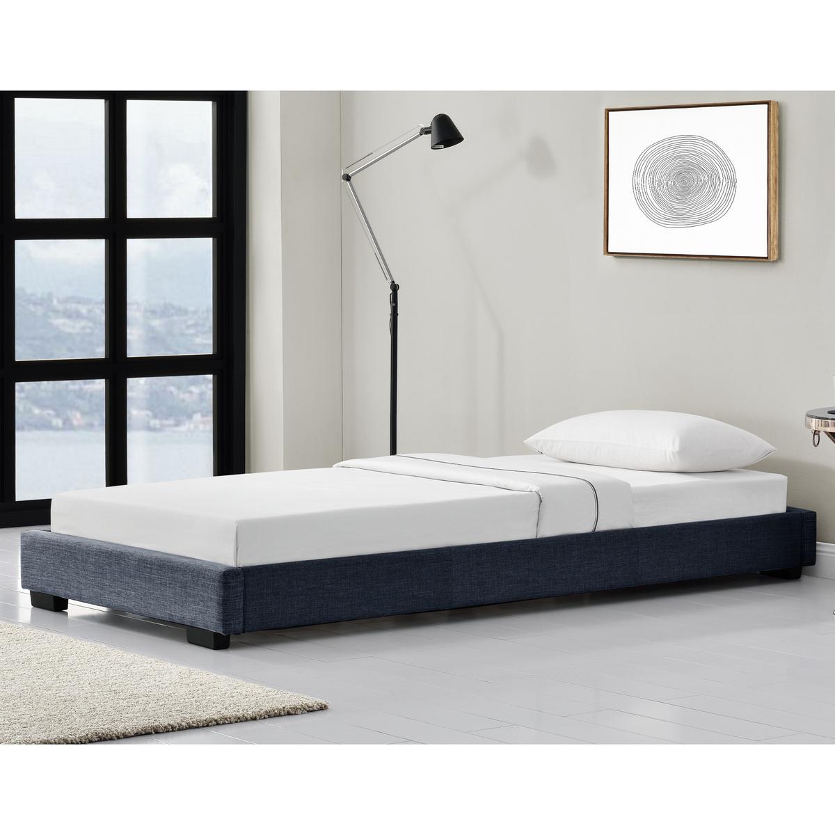 POLSTERBETT Masari - Dunkelgrau, Textil (90/200cm) - Corium