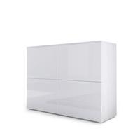 KOMMODE Rova Weiß Hochglanz / Weiß Hochglanz - Weiß Hochglanz, Holzwerkstoff (92/72/35cm) - Vladon