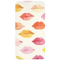 BADEMATTE Lippen - Bunt - Glänzend 60x120 cm - Rosa, Textil (60/120cm) - OnlyWow