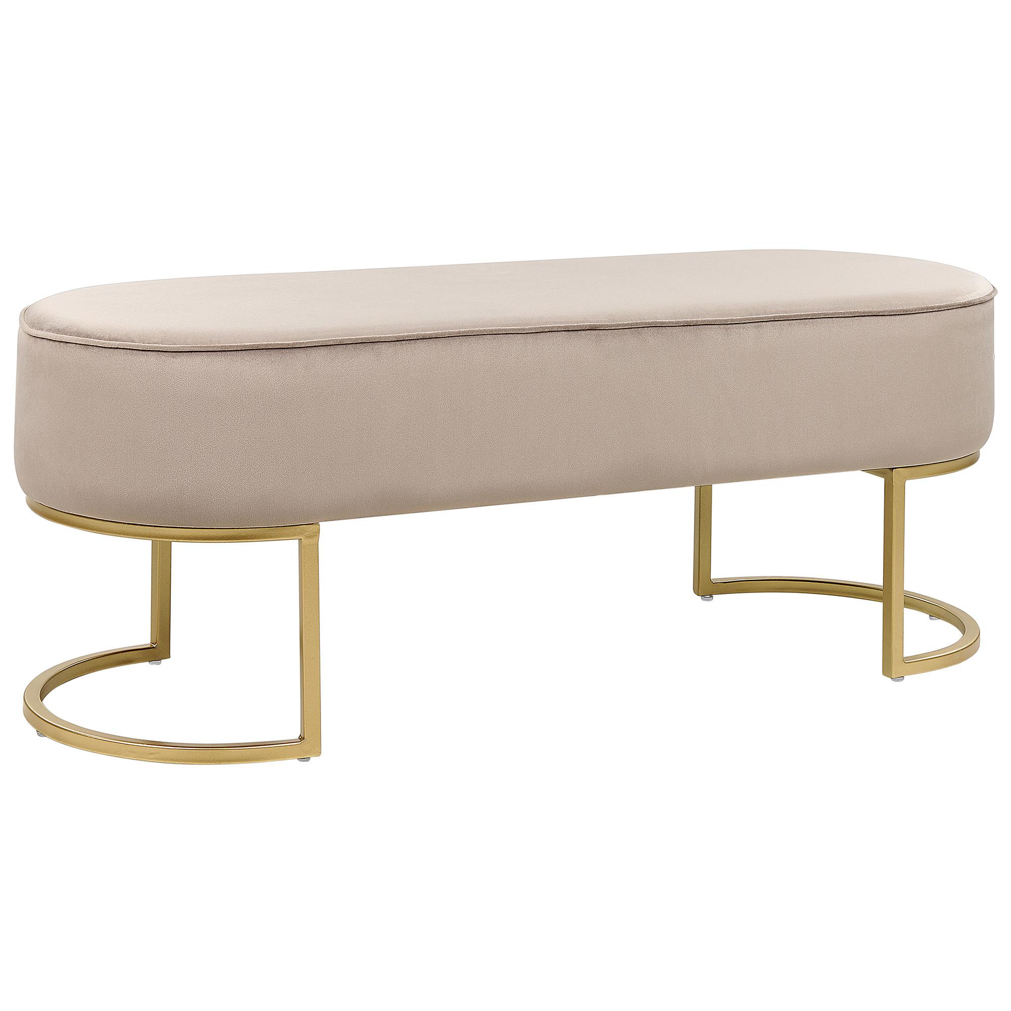 BANK Milry 40/104/40 cm - Beige, Kunststoff/Textil (104/40/40cm) - Beliani