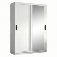 SCHWEBETÜRENSCHRANK Hela mit 2 Türen und Schubkasteneinsatz, 120 cm, Weiß - Weiß, Holzwerkstoff (120/205/60cm) - Beautysofa
