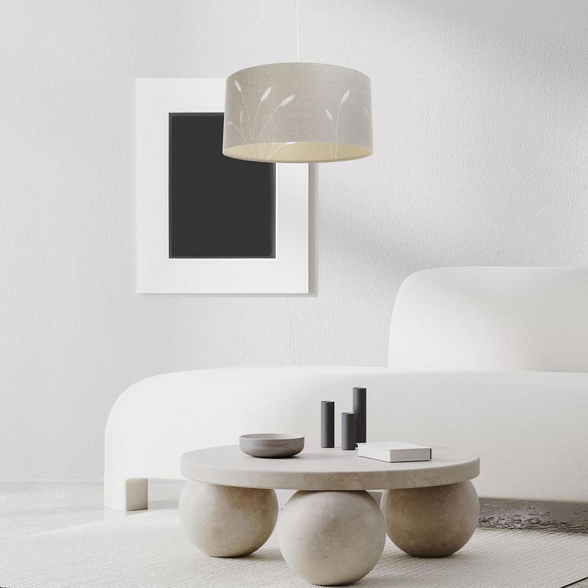 HÄNGELEUCHTE Taupe 60/100 cm - Taupe/Beige, Kunststoff (30/0.8/100cm) - ONZENO