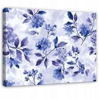 LEINWANDBILD Blumen Blätter Lila 60x40 cm - Multicolor, Holzwerkstoff (60/40cm) - Wallarena