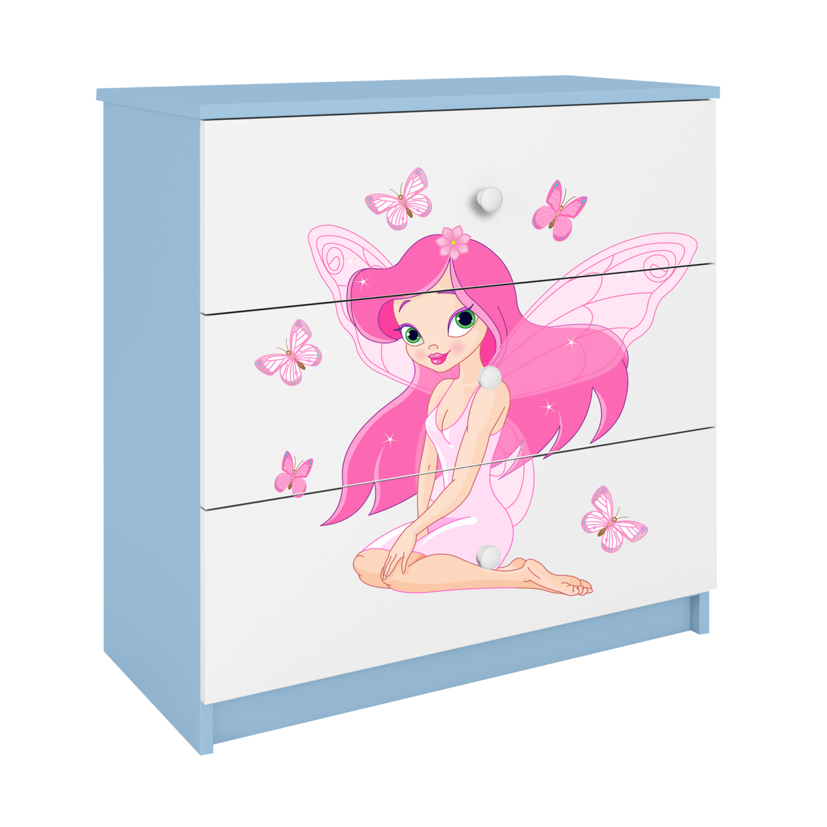 KOMMODE Babydreams Elfe II 81/81/41 - Blau, Holzwerkstoff (81/81/41cm) - RAUMHIRSCH FURNITURE