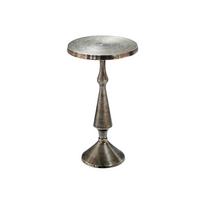 BEISTELLTISCH ROCCARASO, Aluminium, in Rillenoptik, Silber, Ø 30 x 54 cm - Silberfarben, Metall (30/30/54cm) - KADIMA DESIGN
