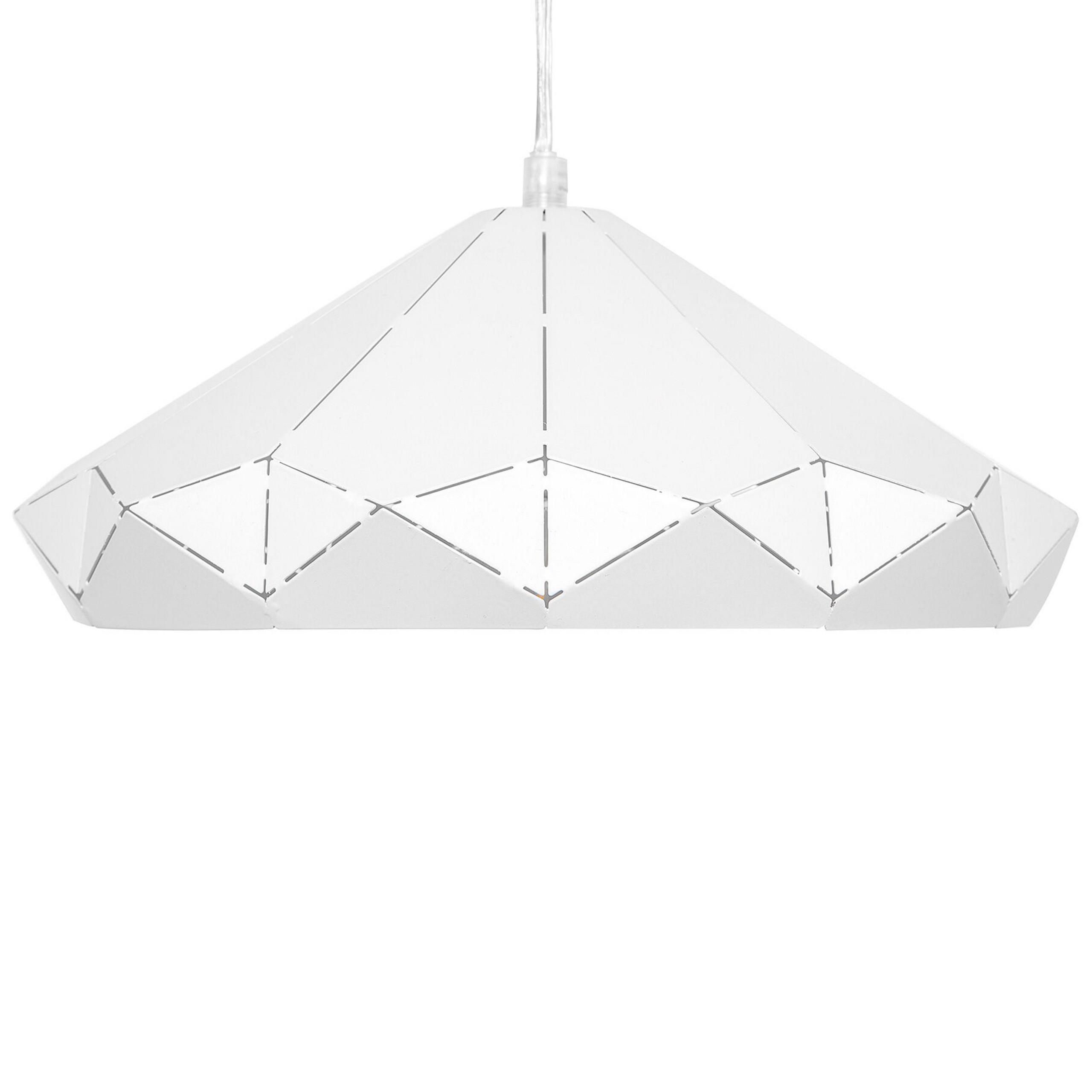 HÄNGELEUCHTE Nevola 27/27/112 cm - Weiß, Metall (27/27/112cm) - Beliani