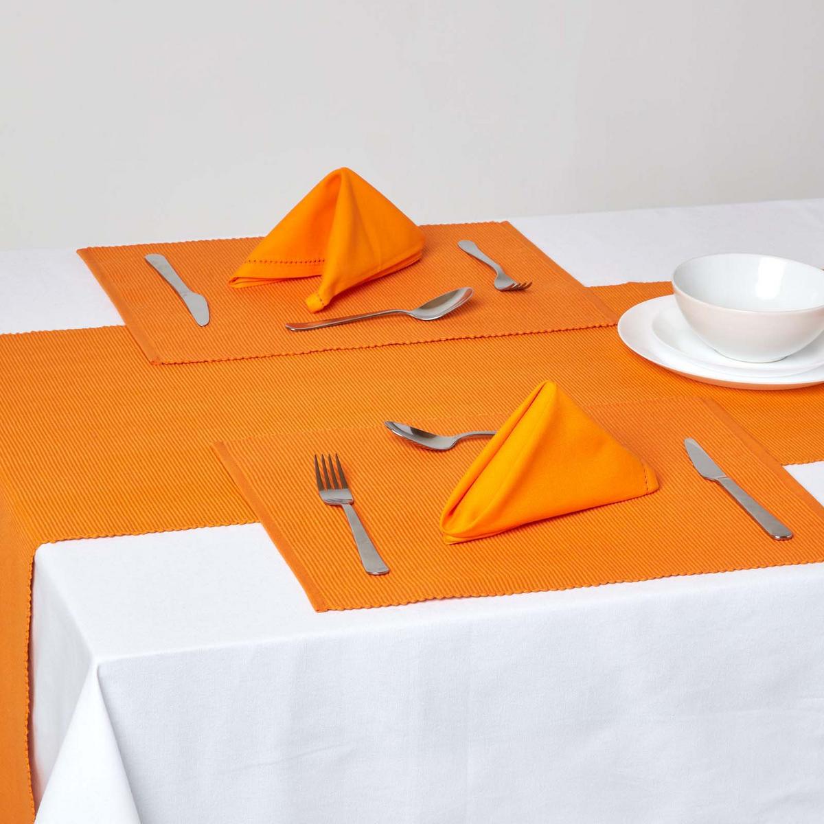 TISCHLÄUFER orange 44/178 cm, 100% Baumwolle - Orange, Textil (44/178cm) - Homescapes