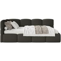 JUGENDBETT Cloudy Braun 120 cm, Bouclé - Schwarz/Braun, Kunststoff/Textil (120/200cm) - Selsey