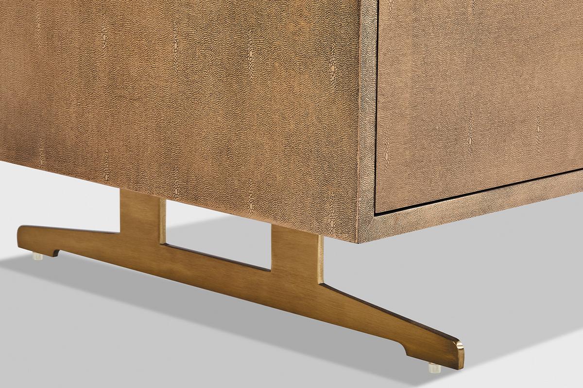 LOWBOARD GALA Gold Holz - Goldfarben, Holz/Metall (120/40/60cm) - KAWOLA