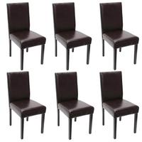 ESSZIMMERSTUHL Braun, Dunkelbraun 6er-Set - Dunkelbraun/Braun, Textil (43/90/56cm) - MCW