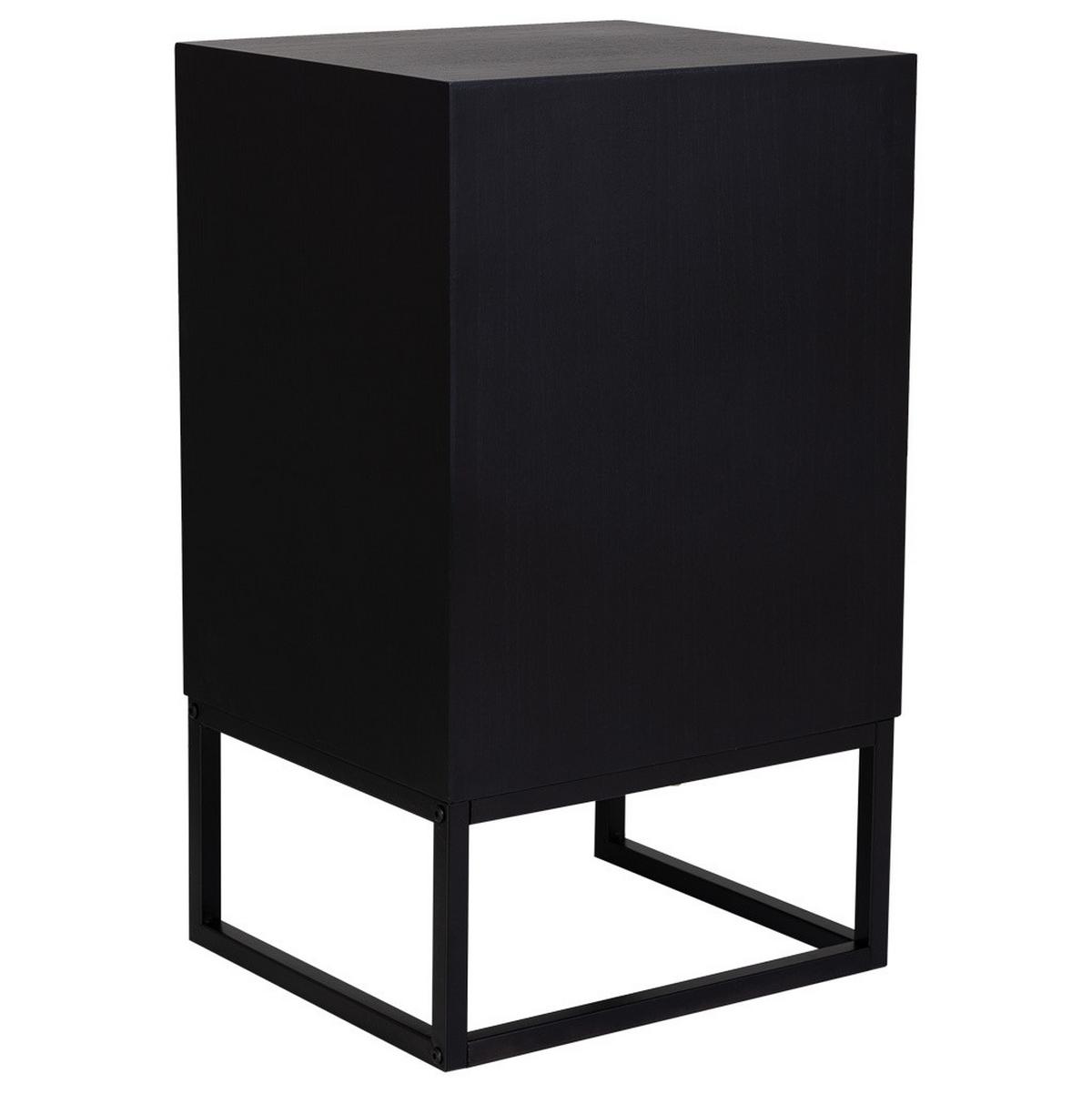 NACHTTISCH aus Metall und Holz, 42x37x71cm - Braun, Holz (42/71/36cm) - Wanderlust