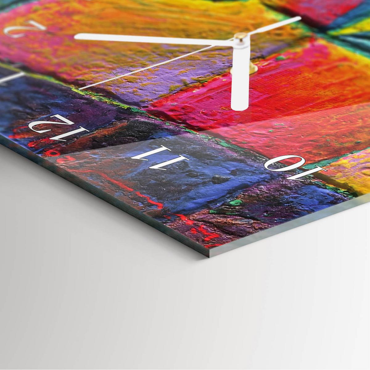 WANDUHR aus Glas 30x60 cm - Stück - Multicolor, Glas (30/60/0.4cm) - TULUP