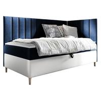 BOXBETT Maja Junior 3, Seite zum Öffnen des Bettkastens: Rechts - H3 - Blau/Weiß, Holz (100/200cm) - MIRJAN24