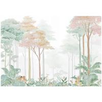 FOTOTAPETE Wald Bäume Grün 350x250 cm - Multicolor, Papier (350/250cm) - Wallarena
