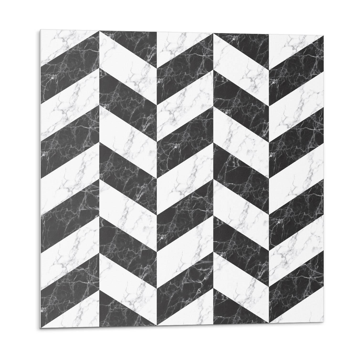 WANDPANEEL 9 Stück 30x30 cm selbstklebend Marelia - Schwarz, Kunststoff (30/1.6/30cm) - Wallfluent