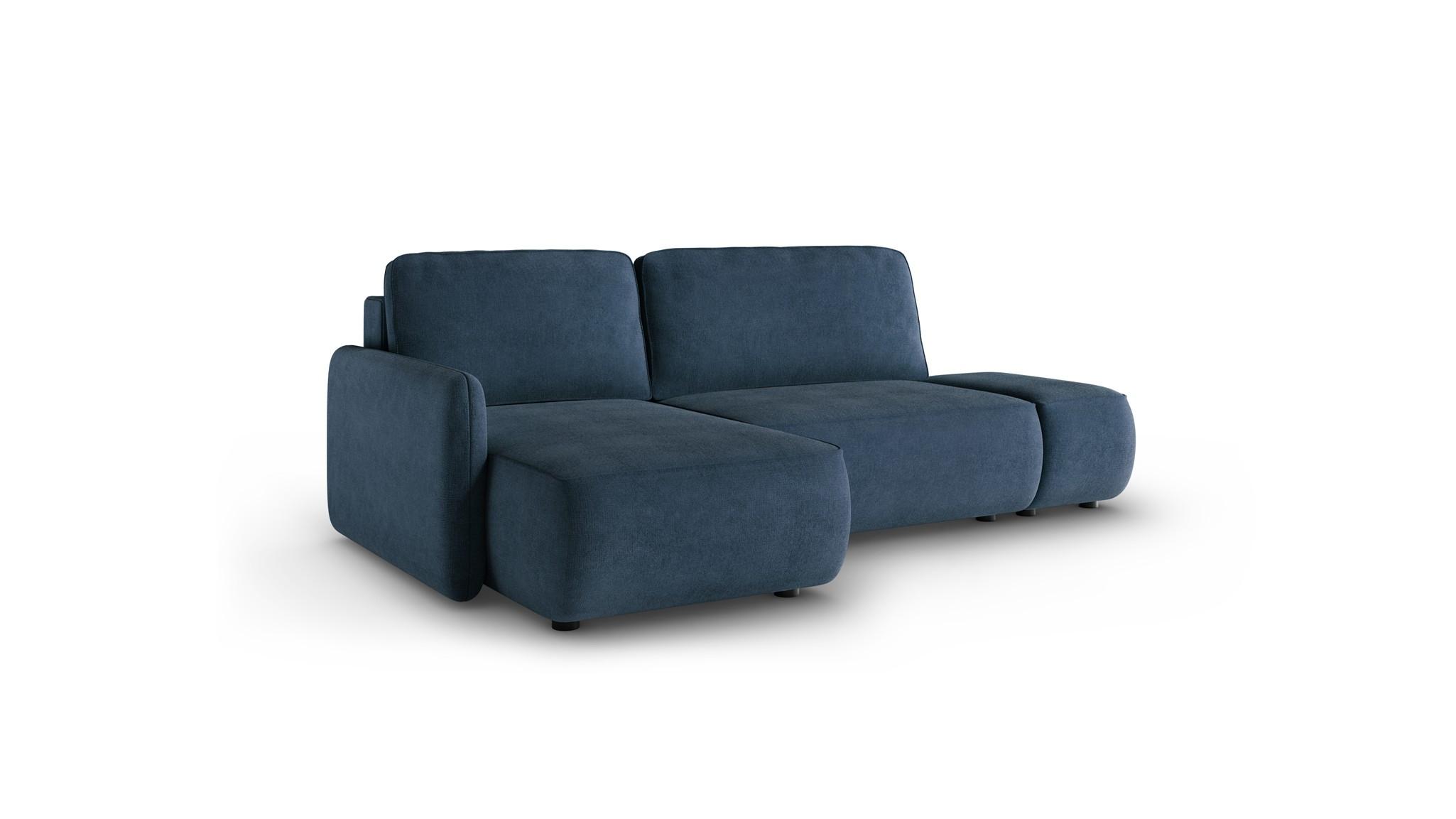 ECKSOFA Luka Mit Schlaffunktion - Blau, Holzwerkstoff/Textil (229/148cm) - Fun Möbel