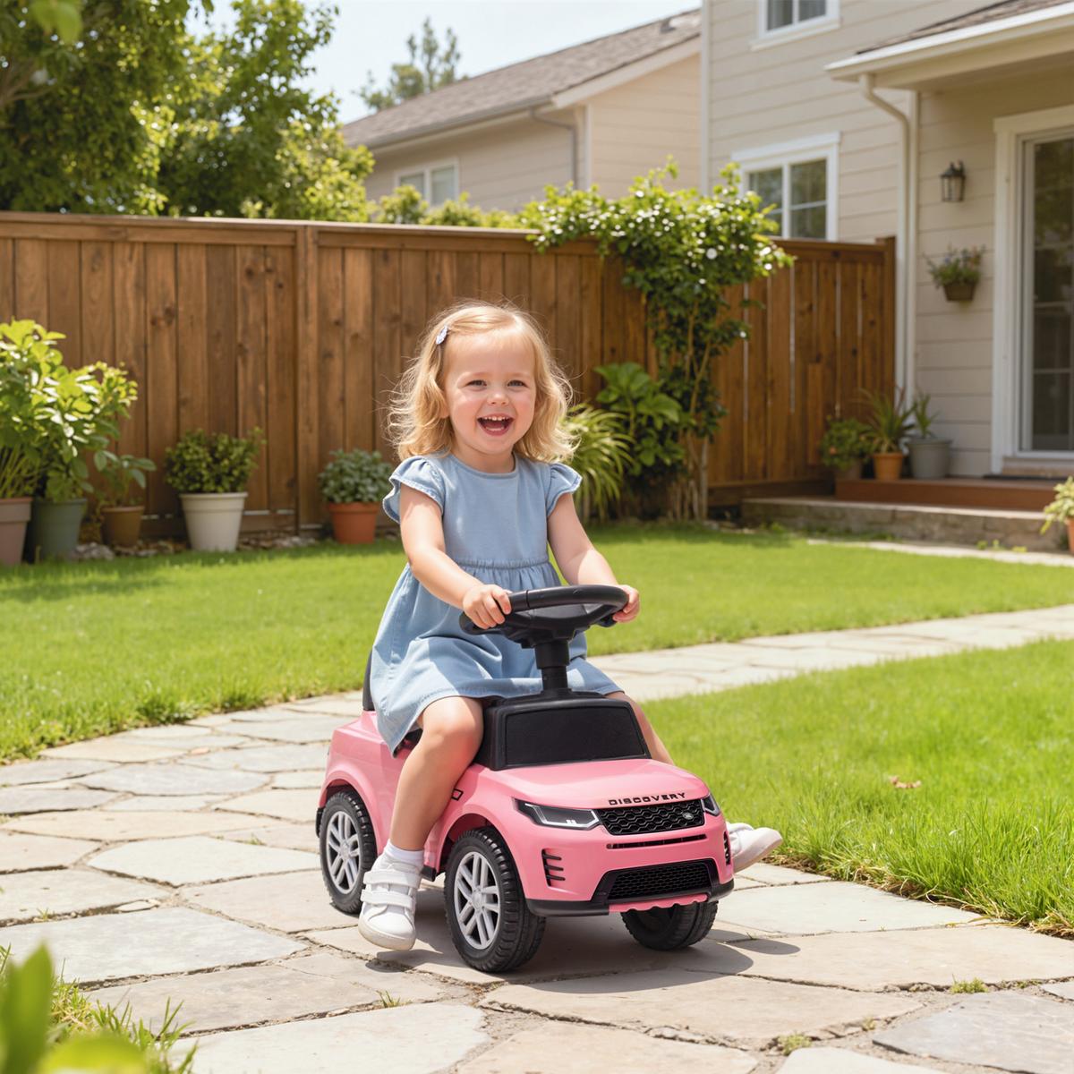 KINDER-RUTSCHAUTO Kunststoff Stahl Rosa - Rosa, Kunststoff (65.5/28/42cm) - AIYAPLAY