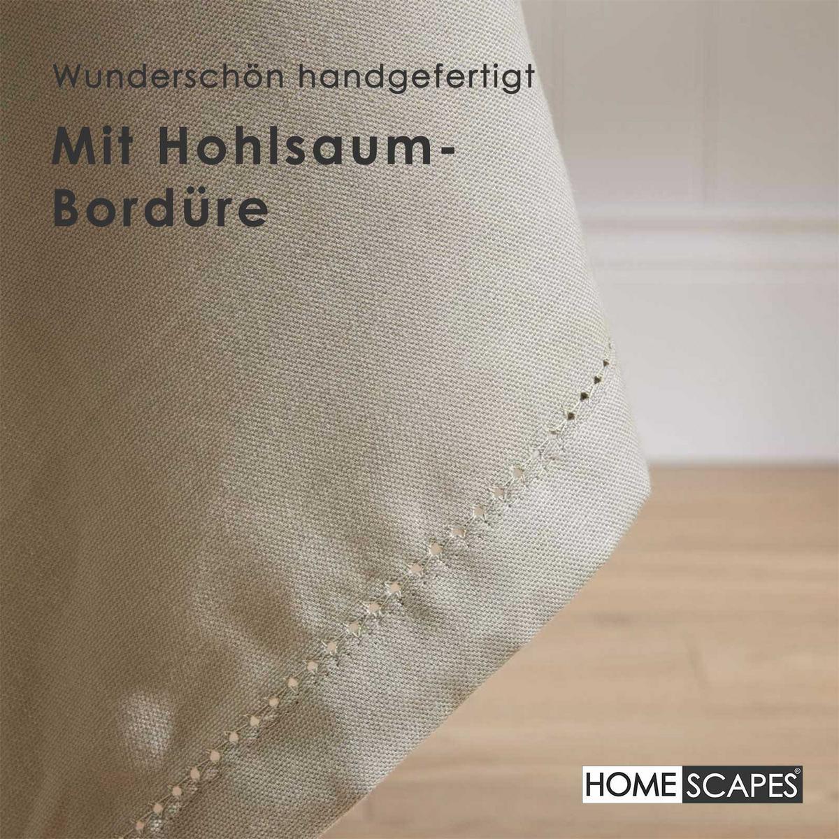 TISCHDECKE grau 137/178 cm, 100% Baumwolle - Grau, Textil (137/178cm) - Homescapes
