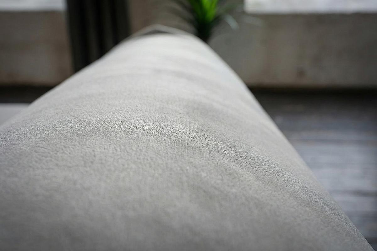 ECKSOFA CANE Grau Webstoff - Schwarz/Grau, Textil/Metall (310/210cm) - KAWOLA