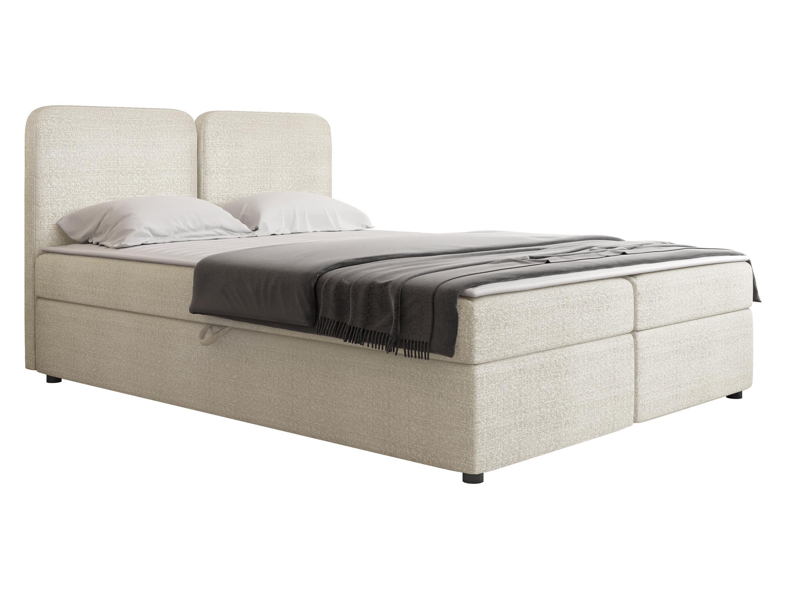 BOXBETT Boho - H3 - Creme/Schwarz, Holz/Holzwerkstoff (160/200cm) - MIRJAN24