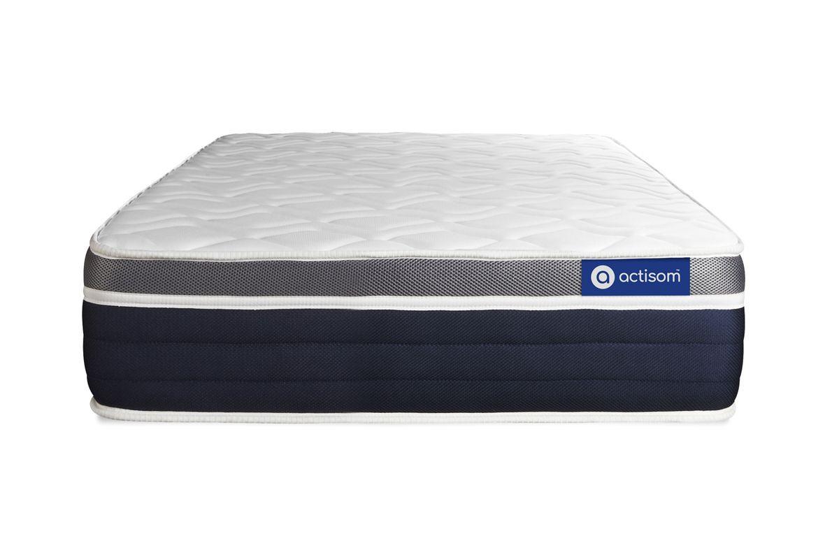 BETT Actilatex confort Latex und Memory-Schaum 80 x 200 cm h2 - Kit Bettgestell Grau - Beige/Grau, Karton/Holz (80/200cm) - ACTISOM