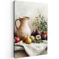 LEINWANDBILD Obst - Kräuter - Ländlich Deko Wohnzimmer 20x30 cm - Naturfarben, Textil (20/30cm) - MuchoWow