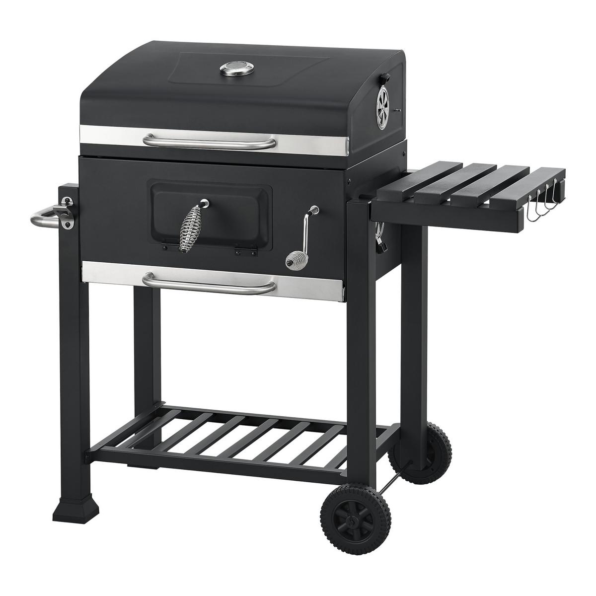 GRILLWAGEN Arnad - Schwarz, Metall (114/105/47.5cm) - casa.pro