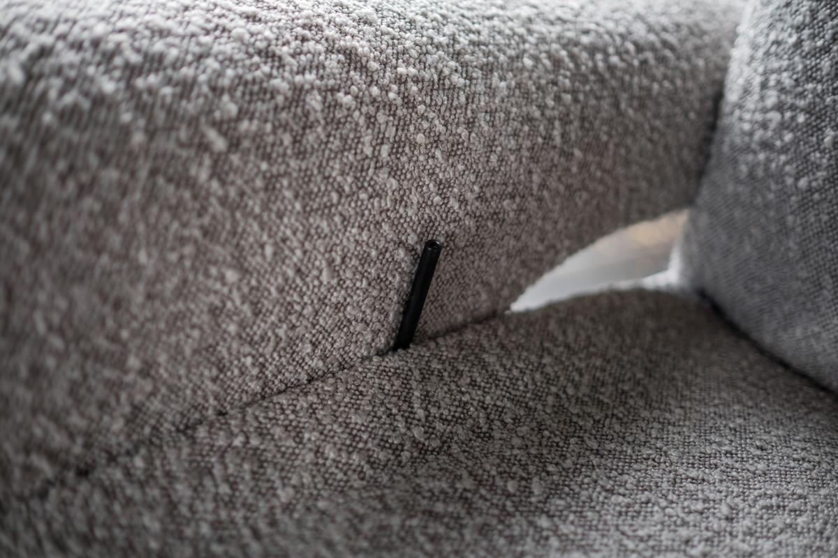 RELAXSESSEL NAMA Taupe Webstoff Relaxfunktion - Taupe/Schwarz, Textil/Metall (78/111/86cm) - KAWOLA