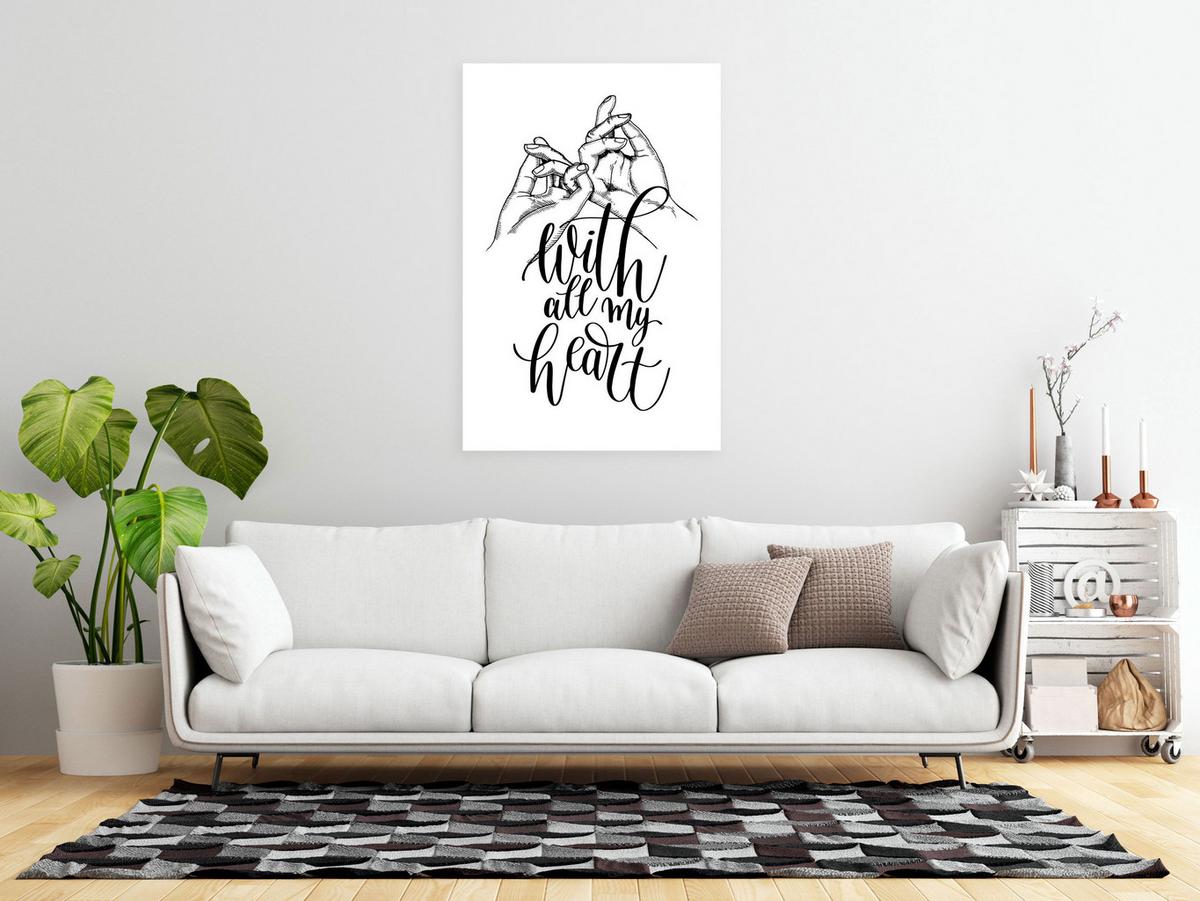 KUNSTDRUCK Schwarz-Weiß 40/60 cm - Schwarz, Textil (40/60cm) - KUNSTLOFT