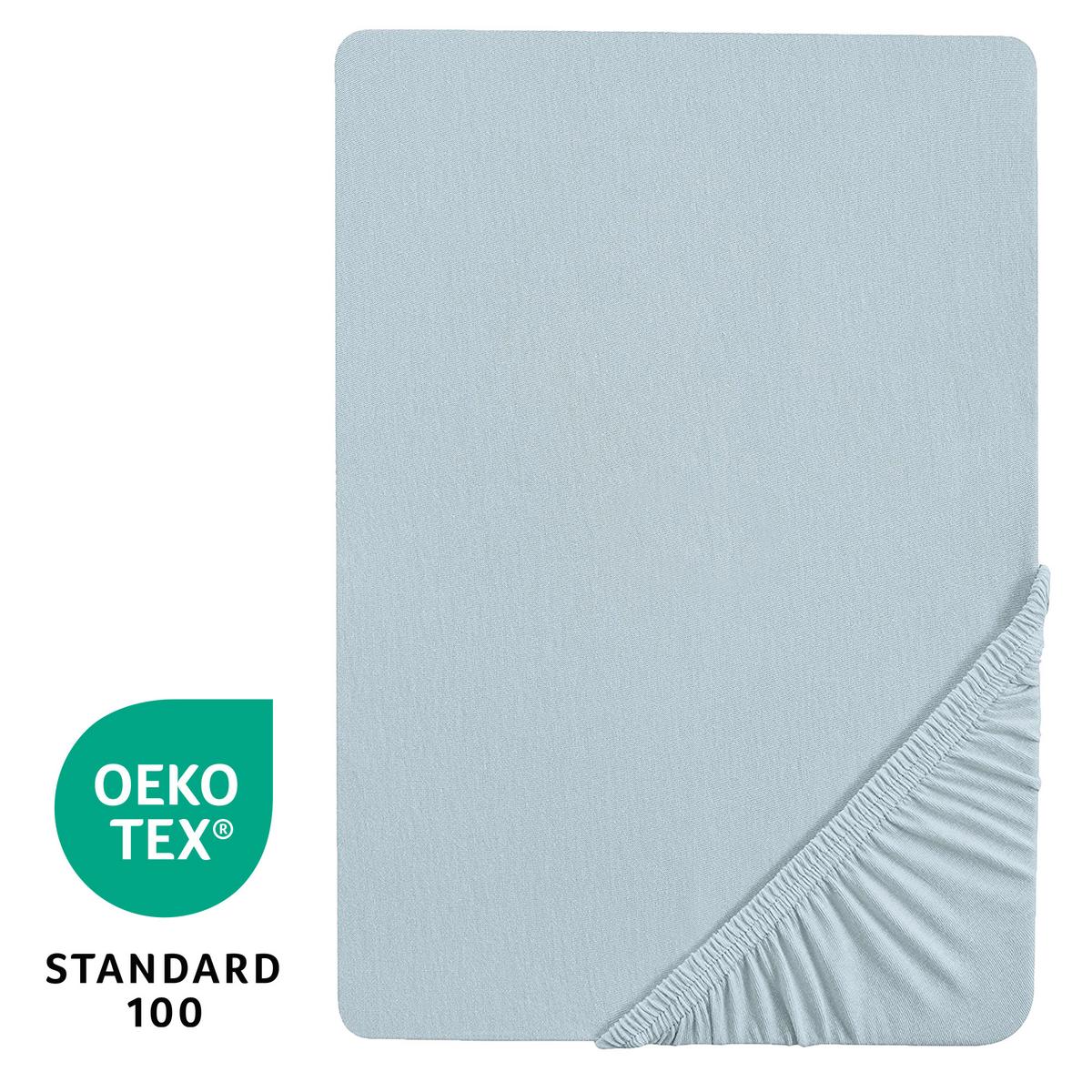 SPANNBETTLAKEN 60 x 120 – 70 x 140 cm - Hellblau, Textil (70/140cm) - Roba