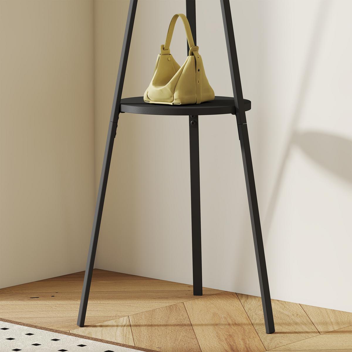 KLEIDERSTÄNDER - Schwarz, Metall (45/180/45cm) - HOMCOM
